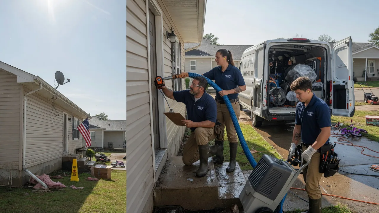 Ceiling Water Damage Restoration in Houston, OH near me